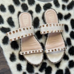 ShuShop Double strap slides with stud details size 8